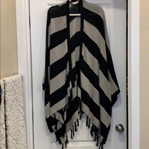 Scarf poncho sweater shawl
